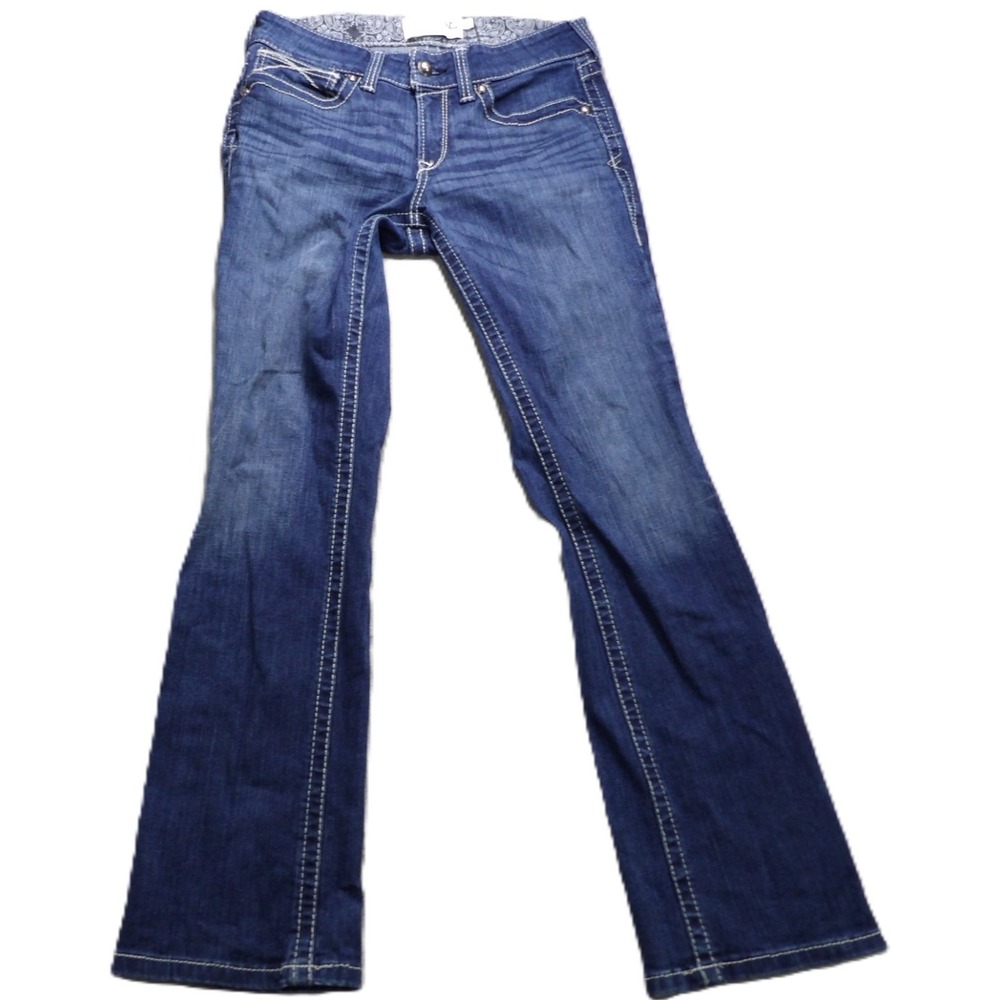 Ariat Real Bootcut Jeans Stretch Western Denim Equine Cowgirl Women 29S Blue EUC
